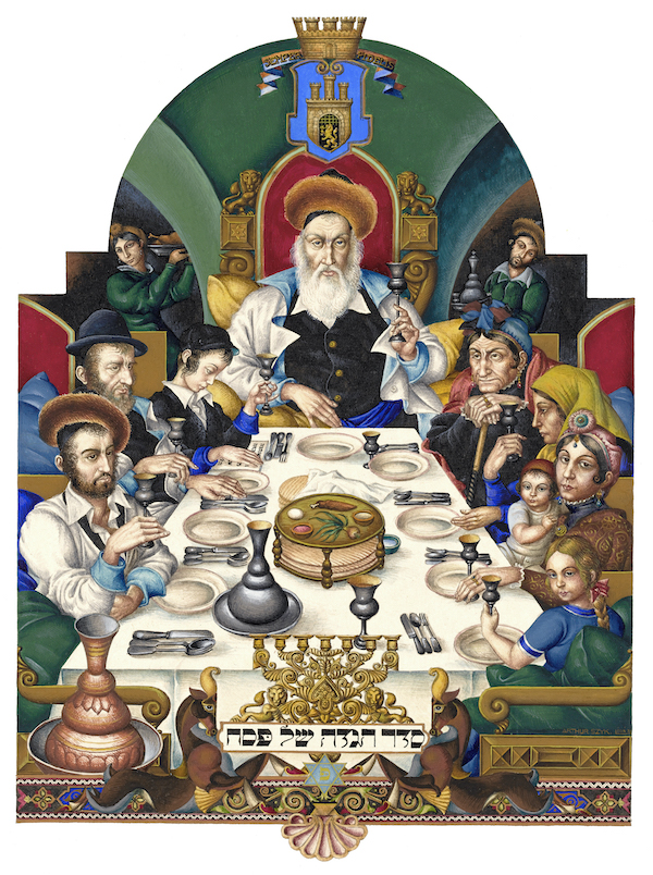 Arthur Szyk (1894-1951) The Haggadah, The Family at the Seder (1935), Łódź, Poland